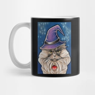 Grouchy Wizard Cat Mug